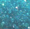 200 6mm Acrylic Faceted Turquoise AB